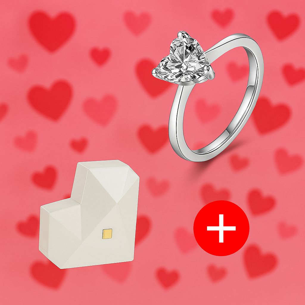 HEART-SHAPED DIAMOND JEWELRY BOX
