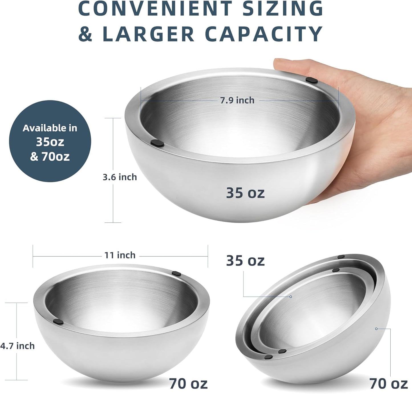 Stainless Steel Dip Chiller Bowl