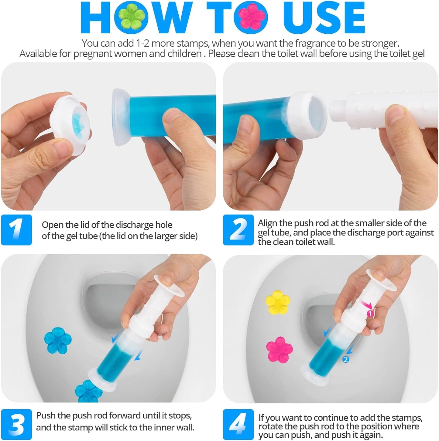 Flower Toilet Gel Stamp set