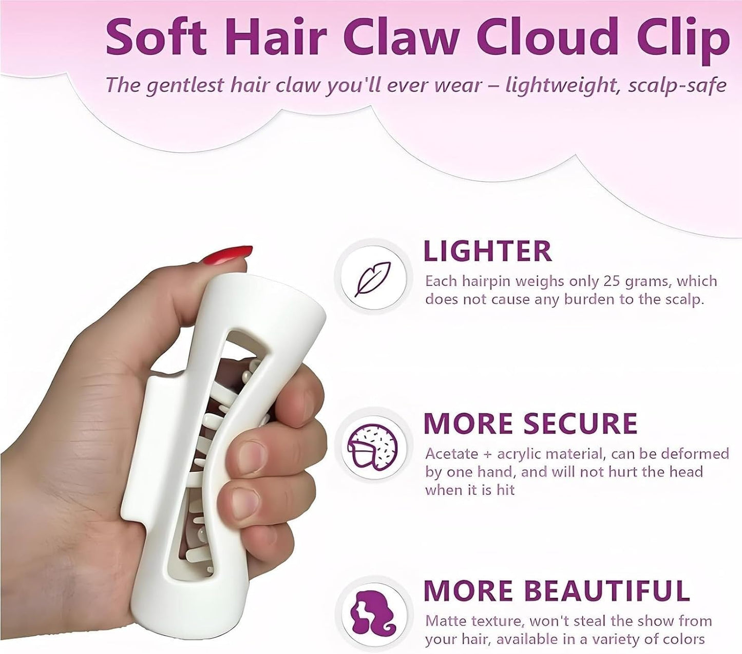 Soft Elastic Fashion Shark Clips