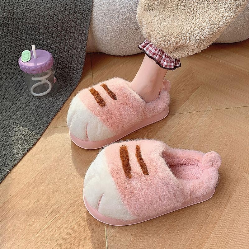 Cute Cat Paw Fluffy House Slippers