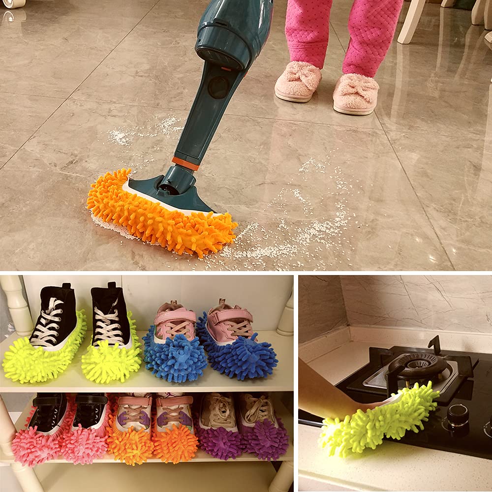 Microfiber Dust Floor Cleaning Mop Slippers