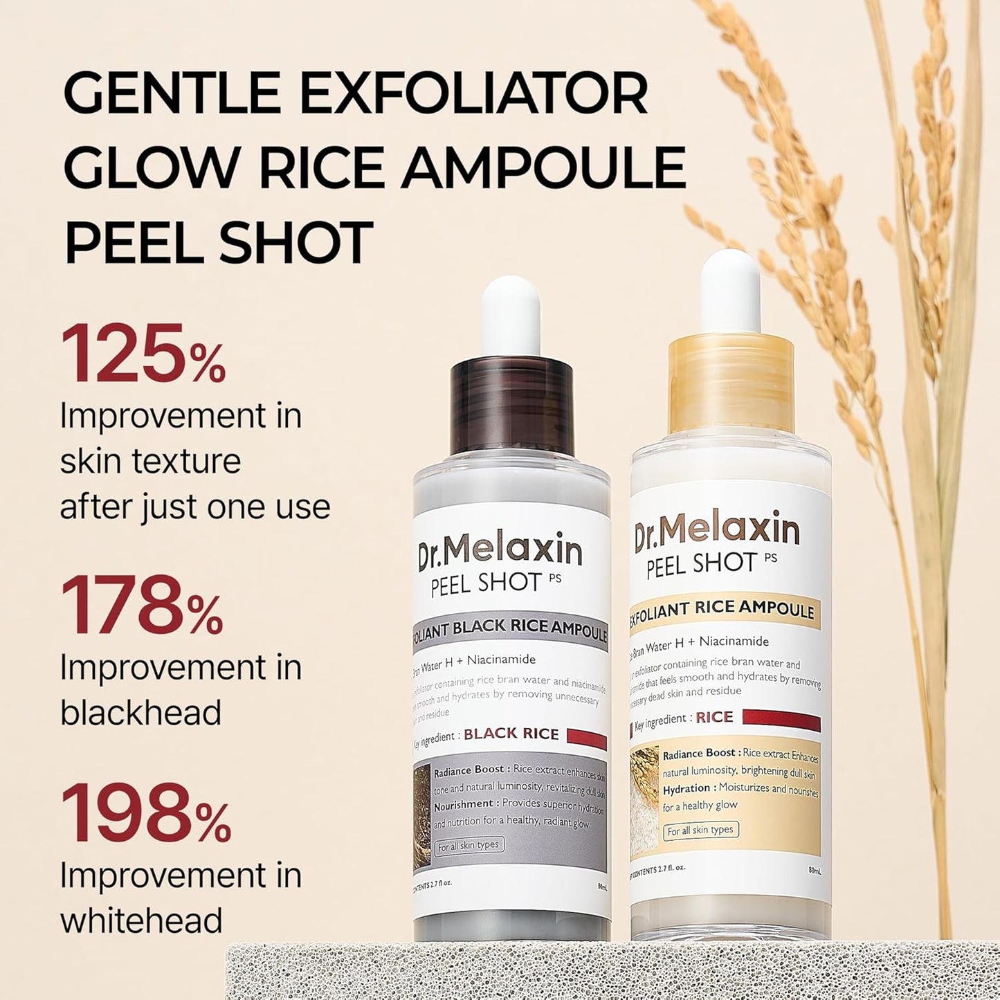 Dr.Melaxin Peel Shot Glow Set – Turmeric Spray & Rice Ampoule Duo
