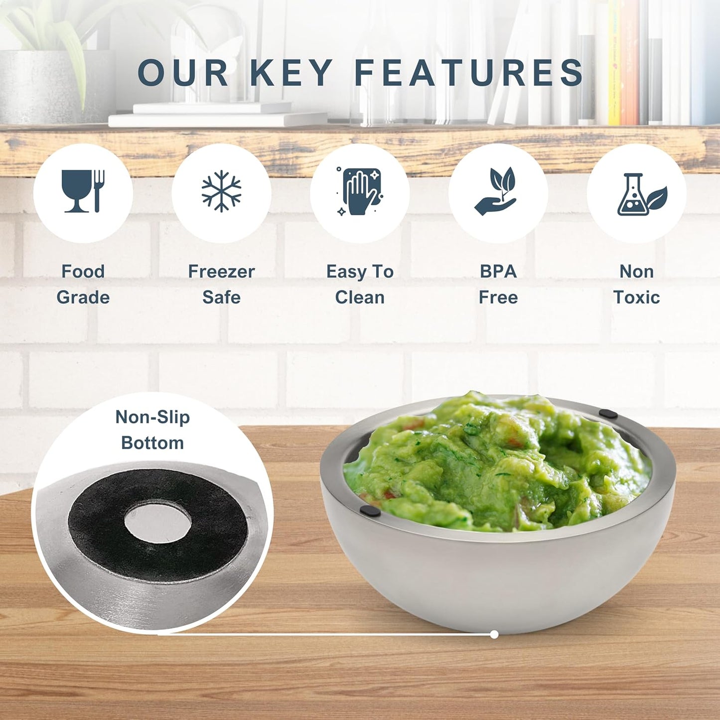 Stainless Steel Dip Chiller Bowl