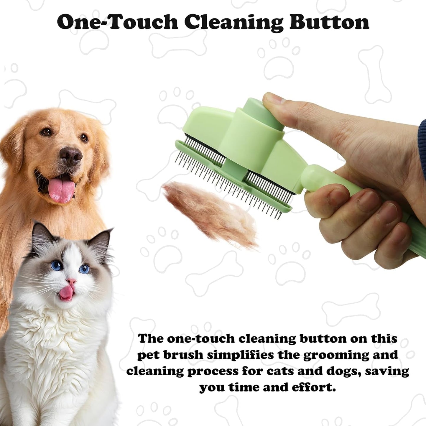 Self-Cleaning Grooming Brush for Cats & Dogs