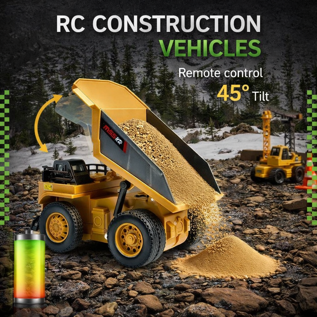 Mini Excavator, Forklift & Dumptruck Toy