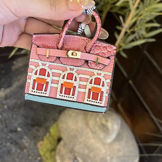 Baby Pink Mini House Bag Charm