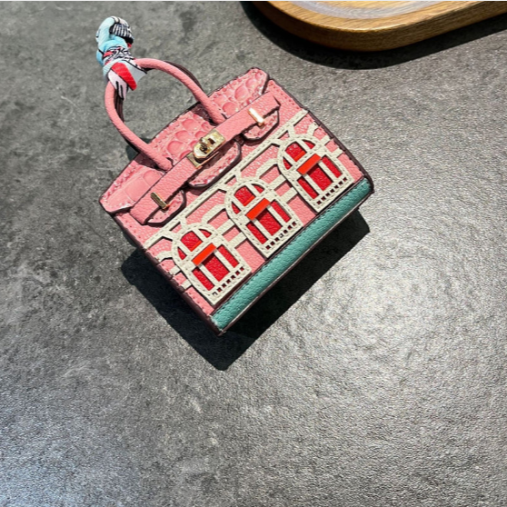 Baby Pink Mini House Bag Charm