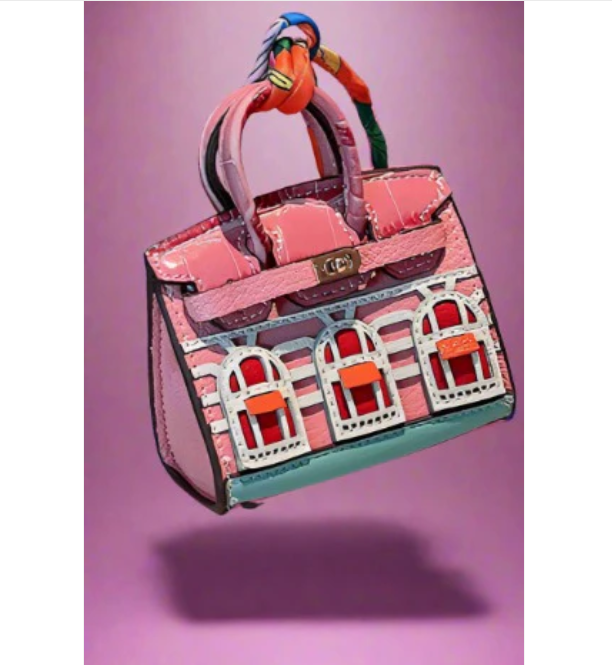 Baby Pink Mini House Bag Charm