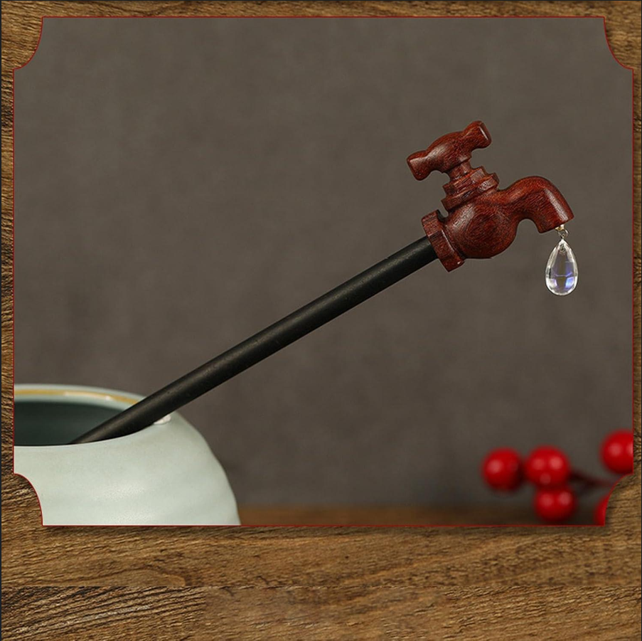 Faucet Design Wooden Hair Stick