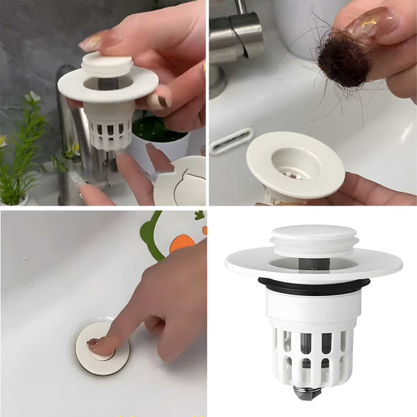 Bathroom Sink Plug Pop-Up Drain Filter