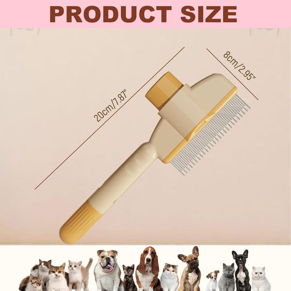 Self-Cleaning Grooming Brush for Cats & Dogs