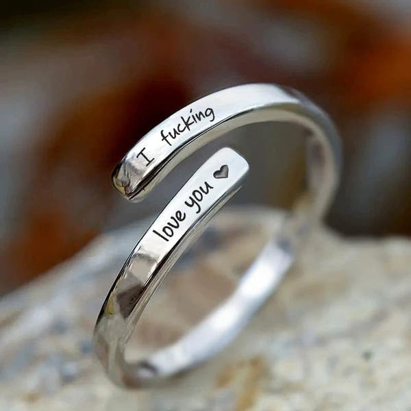 I Love You Ring Stainless Steel