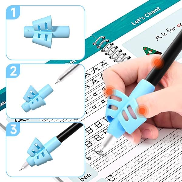 Reusable 3D Groove Handwriting Practice Workbooks for Kids Ages 3-8