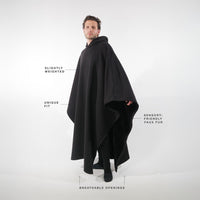 Oversized Weighted Hoodie Cloak with Ultra-Soft Faux Fur Liner