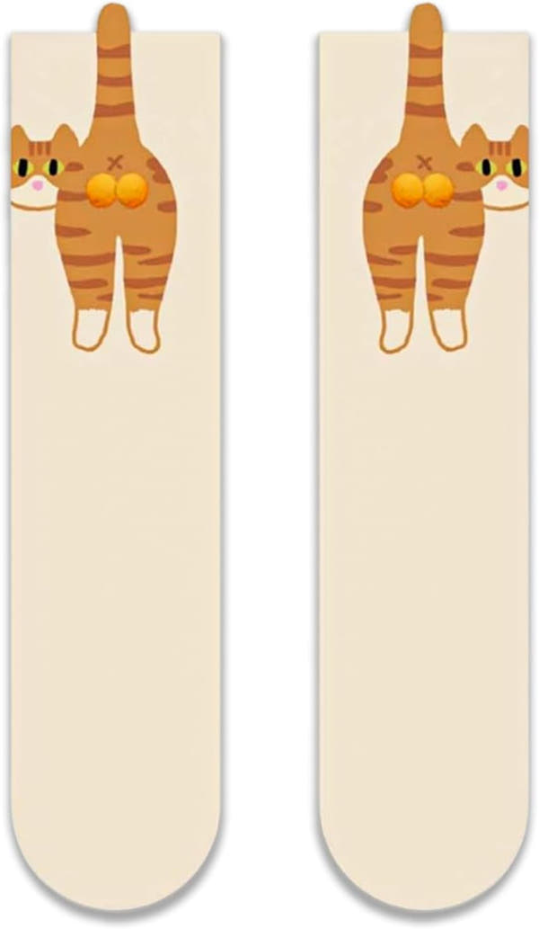 Cute Cat Socks with Fuzzy Balls