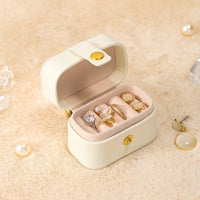 4Pcs Rings And Leather Jewelry Storage Box