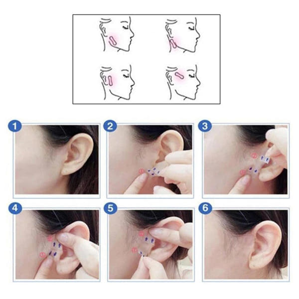 Thin Facial Stickers Line Wrinkle Sagging V-Shape Face Lift Tapes 100Pcs