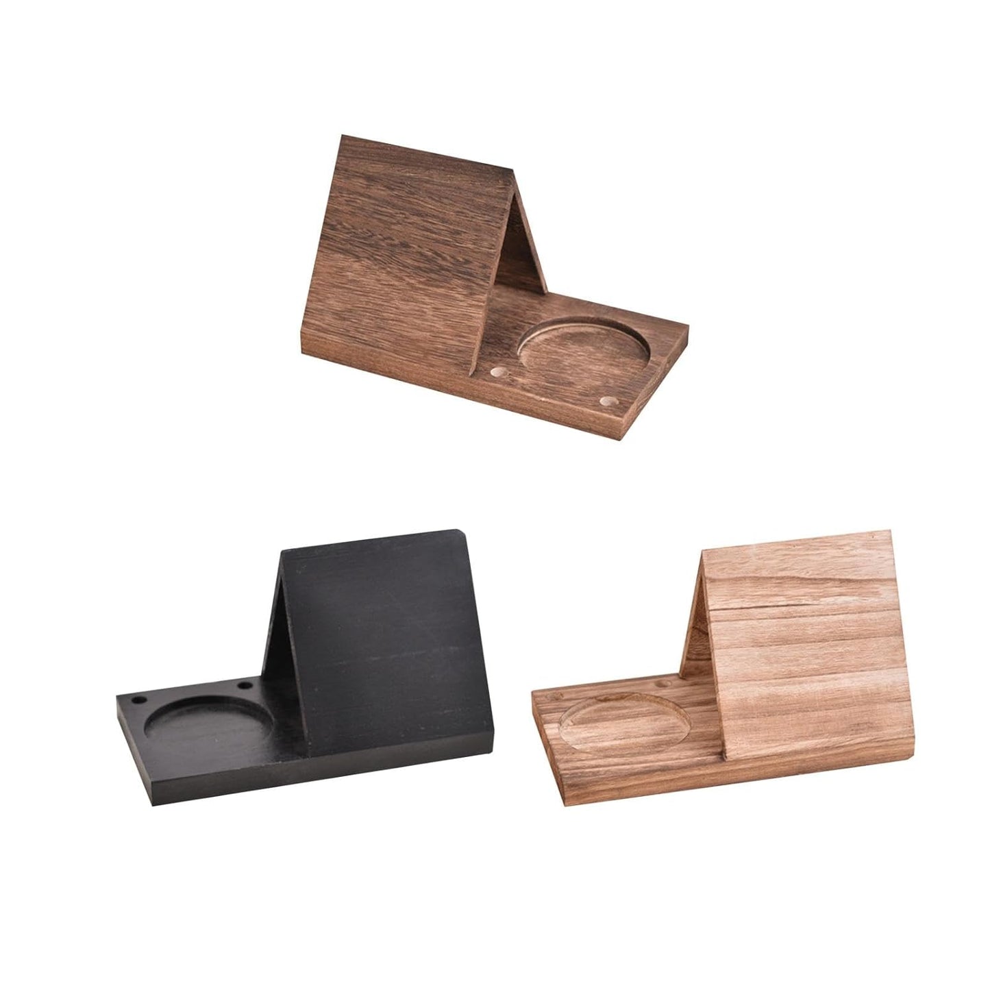 Book Holder with Drink Holder Wood Book Rest Bookcase for Living Room Office Brown