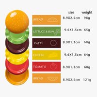 Ceramic Dinnerware Set Gift Stackable Burger Plate Bowl Set