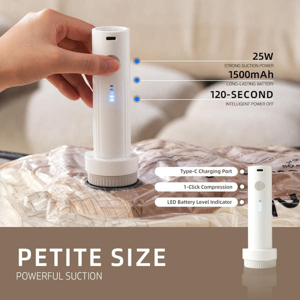 9 Pack Vacuum Storage Bags for Travel with Wireless Air Pump