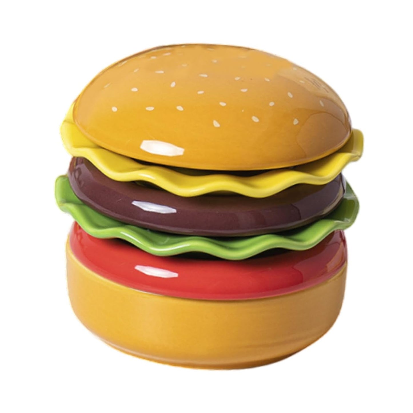 Ceramic Dinnerware Set Gift Stackable Burger Plate Bowl Set