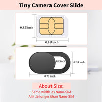 Webcam Cover 3 Pack 0.03 inch Ultra Thin Laptop and phone Camera Cover Slide