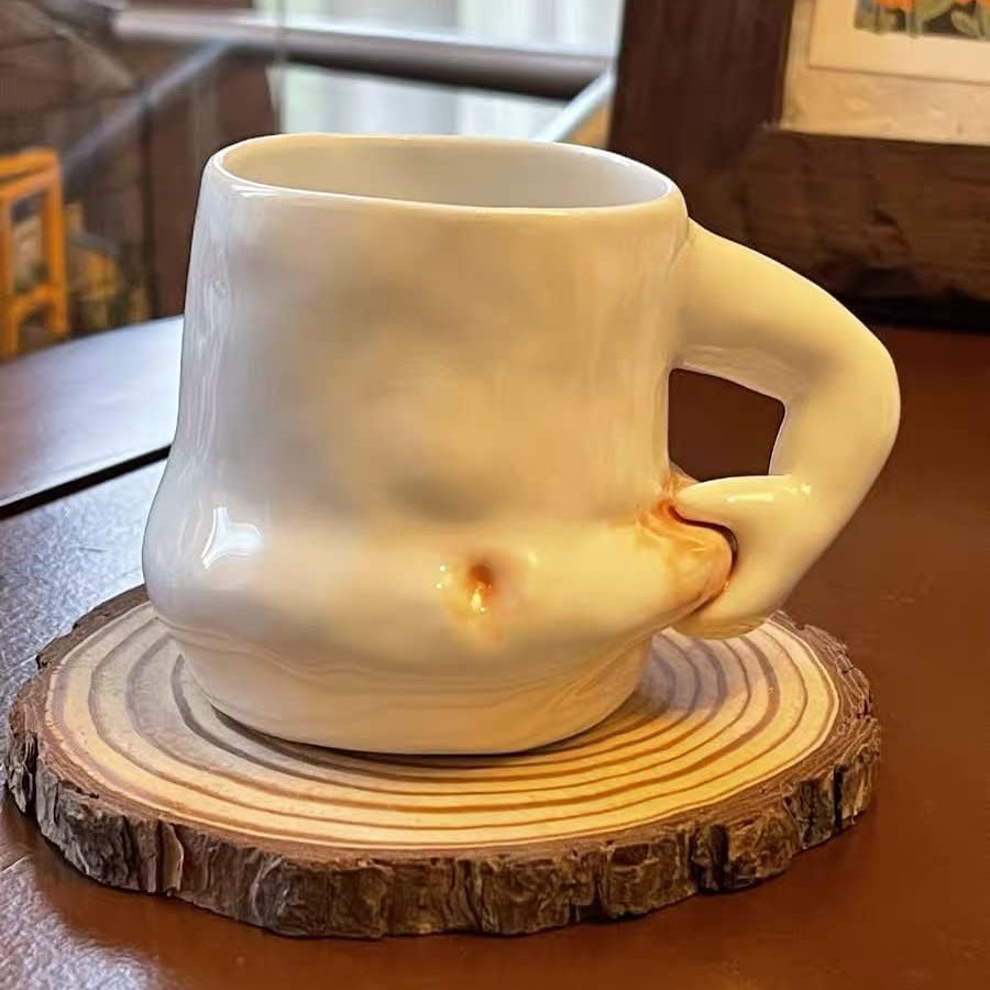 Chubby Buddy Ceramic Potbelly Mug