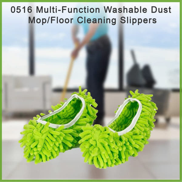 Microfiber Dust Floor Cleaning Mop Slippers