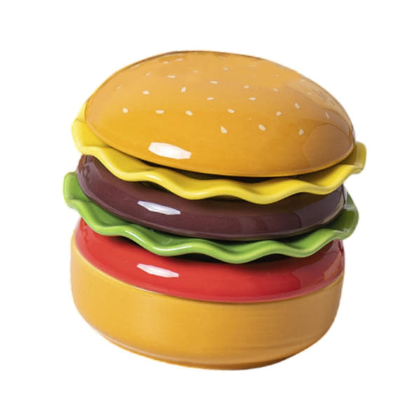 Ceramic Dinnerware Set Gift Stackable Burger Plate Bowl Set