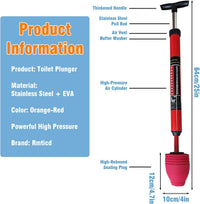 High-Pressure Plungers for Bathroom, Toilet Brush and Plunger Set