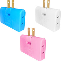3 Way Flat Wall Outlet Extender