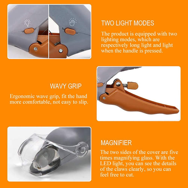 LED Light Nail Clippers for Pets