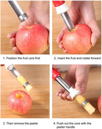 2 in 1 Apple Core Removal, Apple Peeler Tool