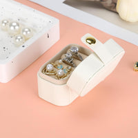 4Pcs Rings And Leather Jewelry Storage Box