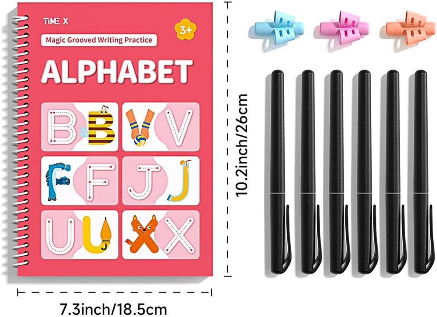 Reusable 3D Groove Handwriting Practice Workbooks for Kids Ages 3-8