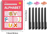Reusable 3D Groove Handwriting Practice Workbooks for Kids Ages 3-8