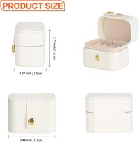 4Pcs Rings And Leather Jewelry Storage Box