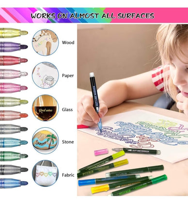 Expand Your Imagination with Vibrant Metallic Marker Pens