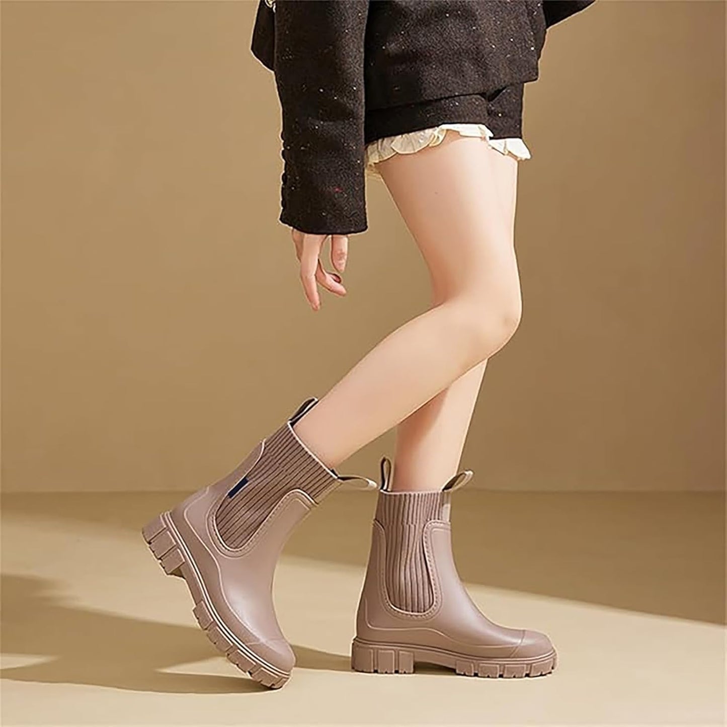 Mid Calf Rain Boots