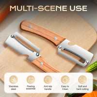 2-in-1 Stainless Steel Blade Kitchen Peeler with Bottle Opener Handle
