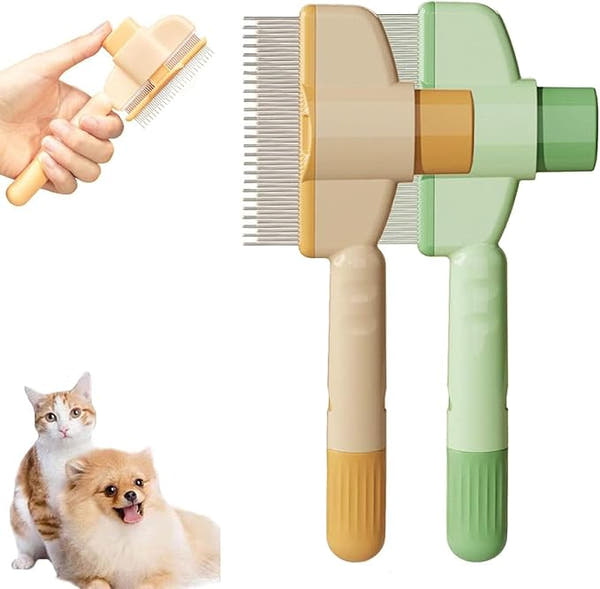 Self-Cleaning Grooming Brush for Cats & Dogs