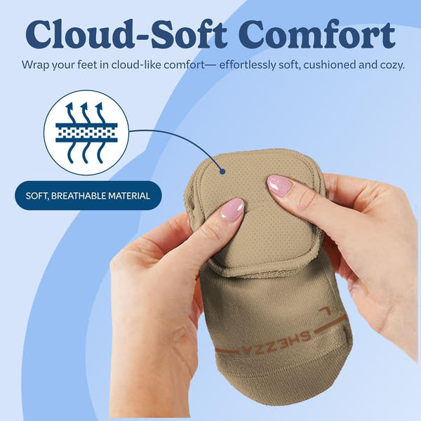 Anti-Blister Cushion Heel Padded Crew Socks
