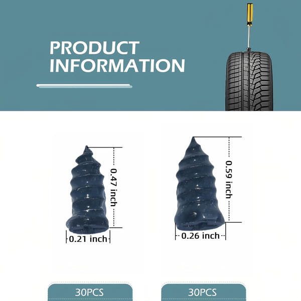 60 PCS Tire Repair Rubber Nail