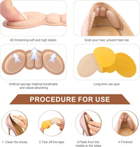 Foam Heel Pads for Shoes (pack of 8)