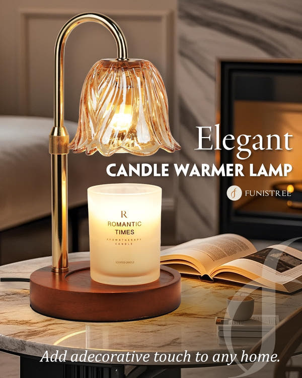 Cozy Flower Shaped Candle Warmer Lamp