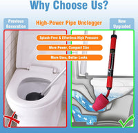 High-Pressure Plungers for Bathroom, Toilet Brush and Plunger Set