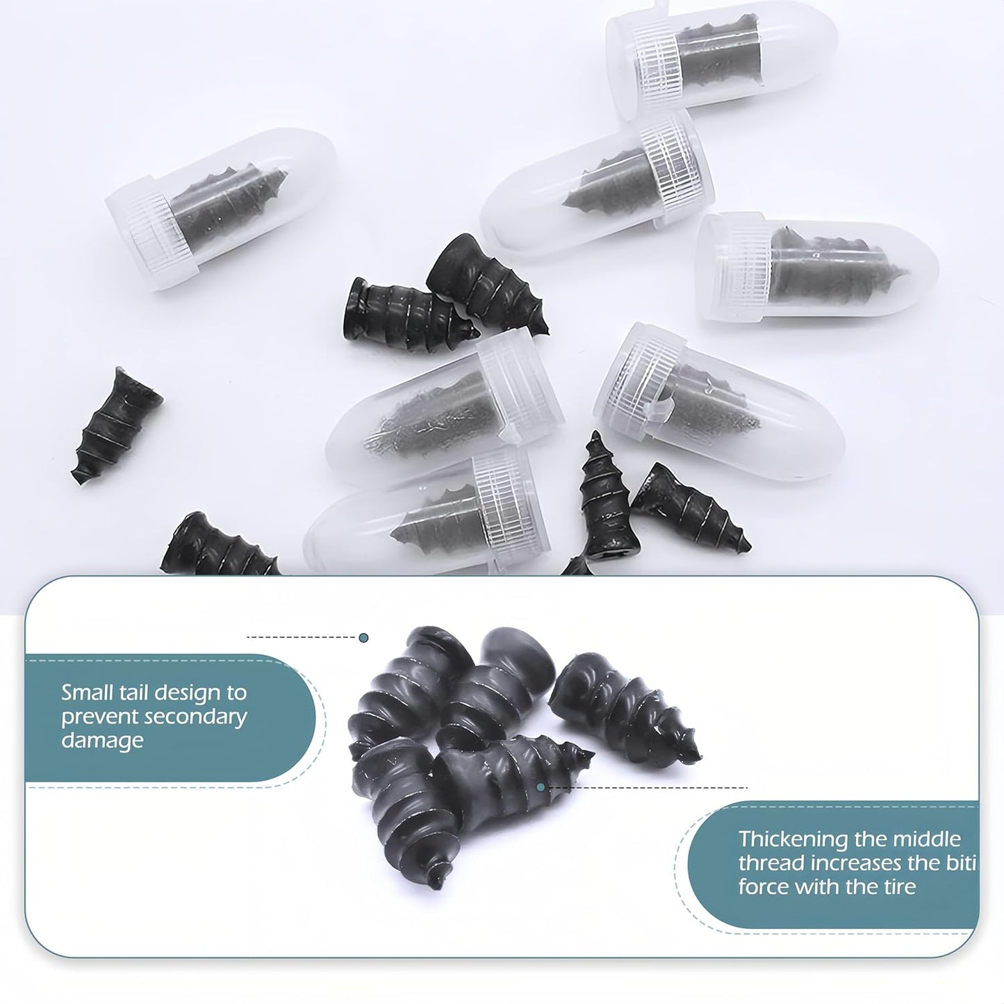 60 PCS Tire Repair Rubber Nail