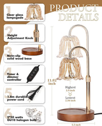 Cozy Flower Shaped Candle Warmer Lamp