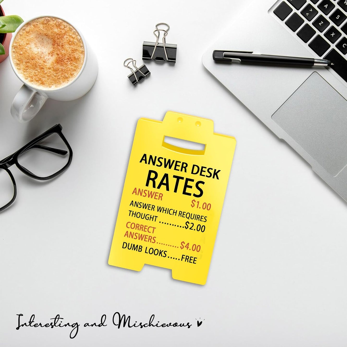 Funny Answer Desk Rates Office Cubicle Decor